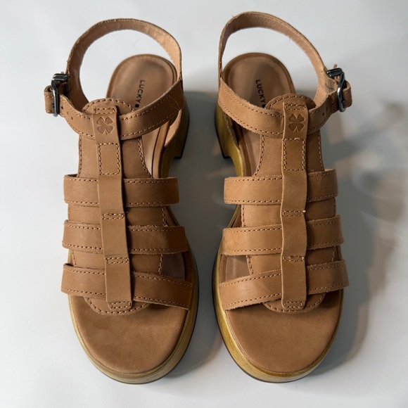 Lucky Brand - Genuine Leather Jemimmy Platform Sandals - Picture 2 of 9
